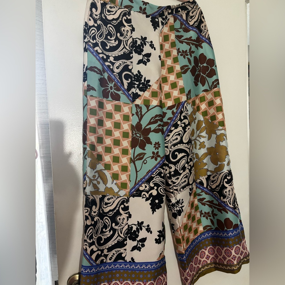 Zara Multicolor Patterned palazzo pant
